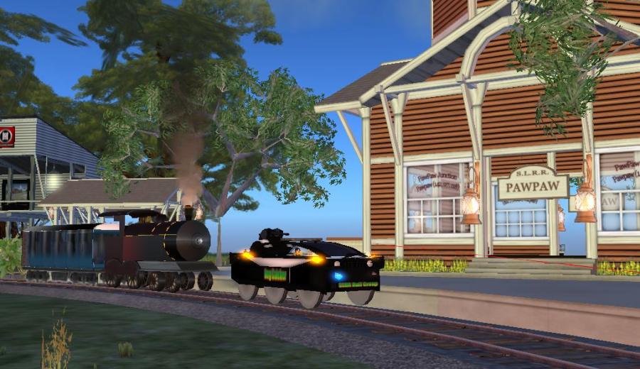 ...Had his coach and engine waiting at the gate"